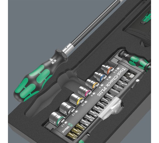 Набор инструментов WERA 9750 Kraftform Kompakt и Tool-Check PLUS 1, 57 предметов, в ложементе WE-150150