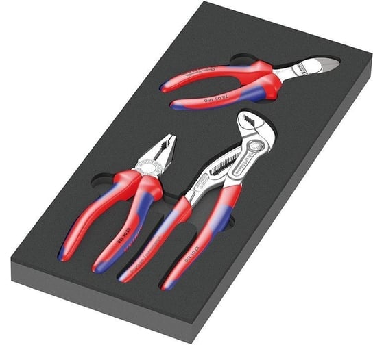 Ложемент WERA 9780 с набором инструментов KNIPEX 1, 3 предмета WE-150180