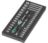 Набор WERA 9720 8000 A трещотка 1/4" Zyklop 1, 37 предметов, в ложементе WE-150110