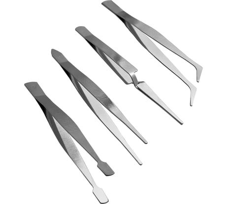 Набор нержавеющих пинцетов vertextools 4 предмета 0032-4
