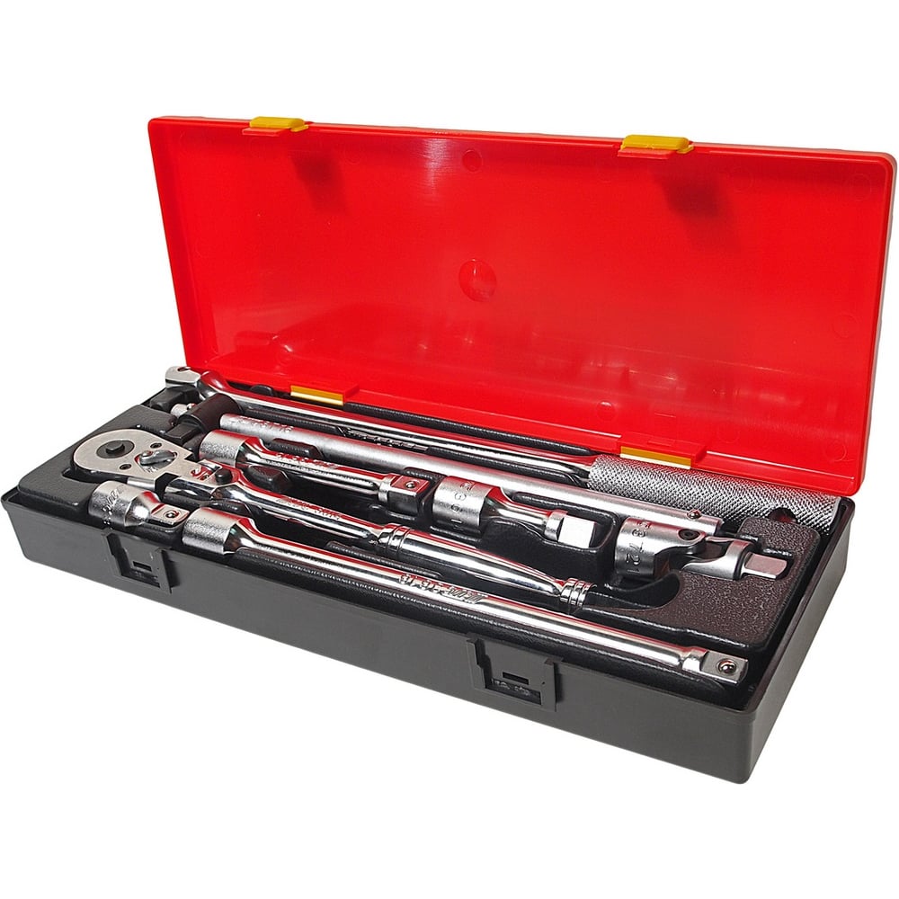 Набор инструментов 1/2: удлинители, воротки, трещотка на шарнире, в ...