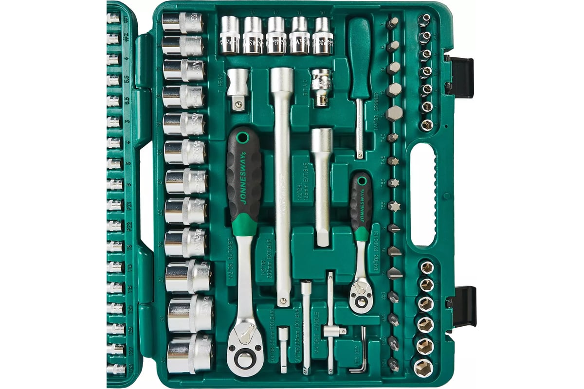 Универсальный набор инструмента Jonnesway S04H92494S 1/4, 1/2DR, 94  предмета 46431
