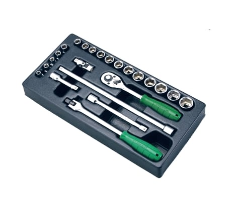 Набор головок и аксессуаров Hans ложемент 3/8" TT-15F