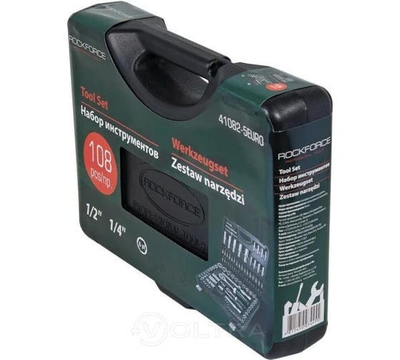 Набор инструментов Rockforce 1/2", 1/4"DR 6-гранных 108 предметов RF-41082-5L EURO(51643)