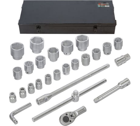 Набор торцевых головок Rockforce 3/4" 6-гранных 17-50мм 1" 26 предметов RF-68263-5(51902)