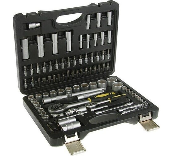 Набор торцевых 6-гранных головок TOOL KIT 1/4"х1/2" DR 94 предметов ER-TK4094 1