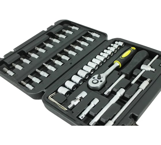 Набор торцевых 6-гранных головок TOOL KIT 1/4" DR 46 предметов ER-TK2046