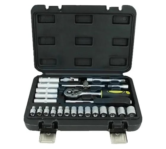 Набор торцевых 6-гранных головок TOOL KIT 1/4" DR 26 предметов ER-TK2026