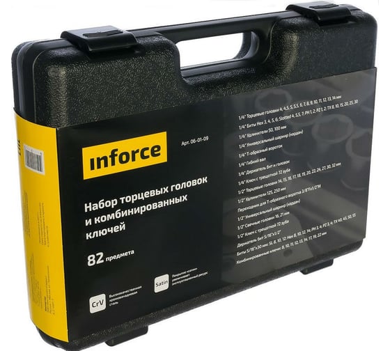 Набор торцевых головок и комбинированных ключей Inforce PROFline 82 предмета 06-01-09
