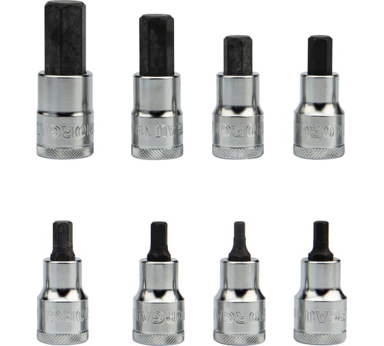 Набор торцевых головок 1/2" со вставками NORGAU 8 предметов NI198-H517 063792608