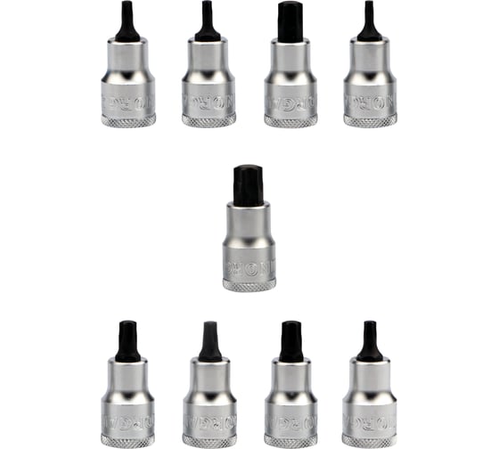 Набор торцевых головок 1/2" со вставками NORGAU 9 предметов NI199-T2060 063792612