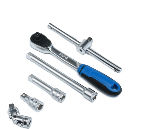 Набор торцевых 6-гранных головок 3/8" NORGAU 22 предмета с аксессуарами N3022-S622 063693022