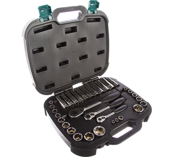 Набор торцевых головок 33шт Sata 1/4", 3/8", 1/2" 09094