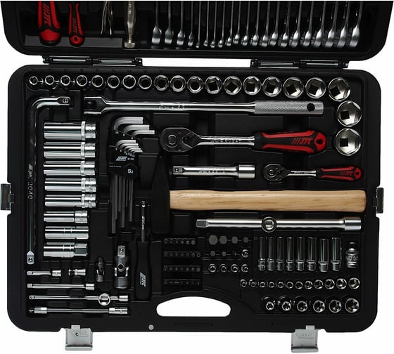 Набор 6-гранных инструментов 1/4" & 1/2" в кейсе, 156шт JTC JTC-H156C-B72