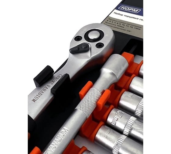 Набор торцевых головок с трещоткой NORM 1/2", 12 предметов HP-1212