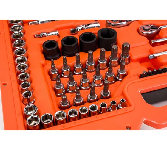 Набор инструментов 1/4 +3/8 +1/2 Кратон TS-22 socket 120 2 28 09 022