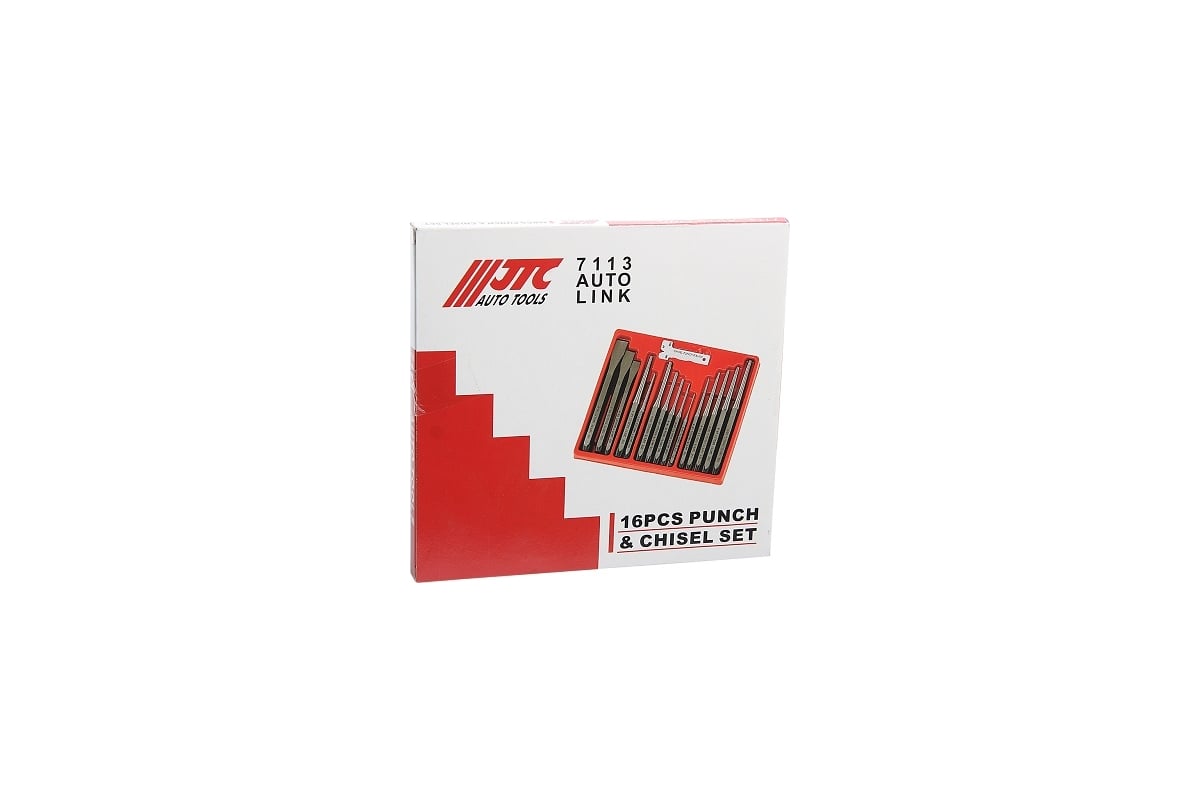 Набор зубил и выколоток JTC в кейсе 16 предметов JTC-7113 - выгодная ...