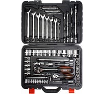 Набор торцевых головок, комбинированных и шарнирных ключей CUSTOR 1/4", 1/2" TK-02465C
