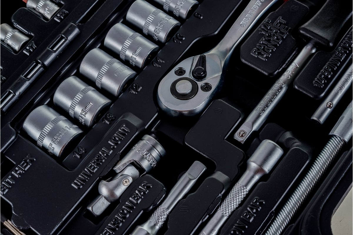 Набор торцевых головок и бит 46 предметов Gigant, Сталь Cr-V, GAS 46 ...