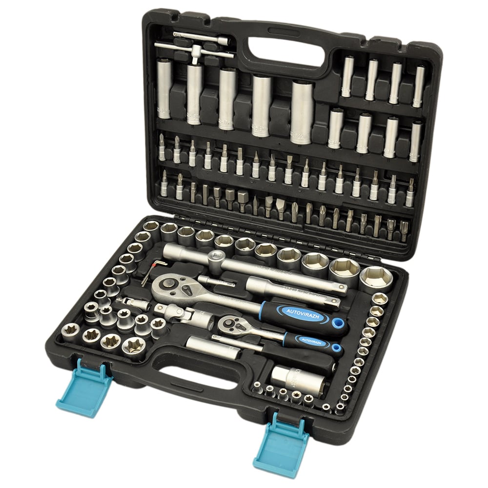 Набор инструмента (108 предметов, 1/2 1/4 DR, CrV) AUTOVIRAZH AV