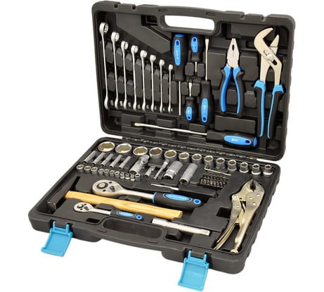 Набор инструмента (72 предметов 1/2/1/4DR, CrV) AUTOVIRAZH AV-212072