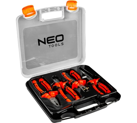 Набор шарнирно-губцевого инструмента NEO Tools 1000 В, 4 шт. 01-304 1