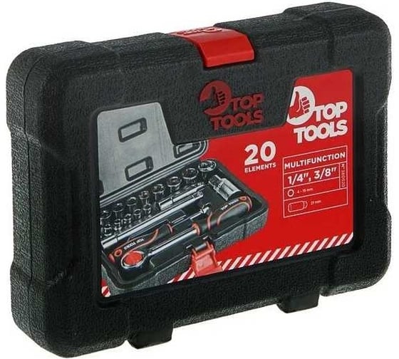 Набор бит и головок 1/4, 3/8, 20 шт. Top Tools 38D520
