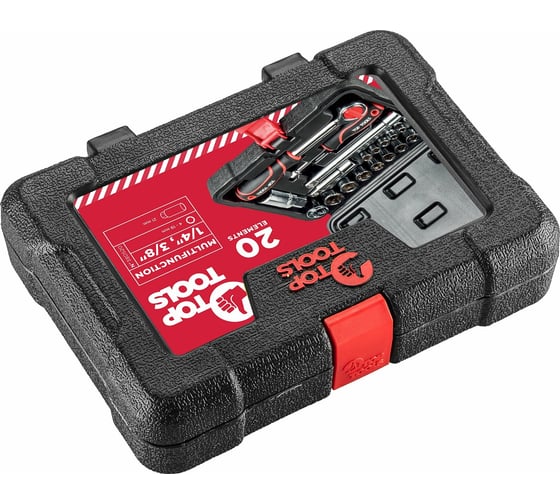 Набор бит и головок 1/4, 3/8, 20 шт. Top Tools 38D520
