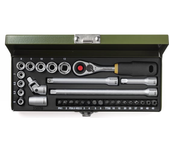 Набор механика с трещоткой Proxxon 1/4 32 поз. 23078