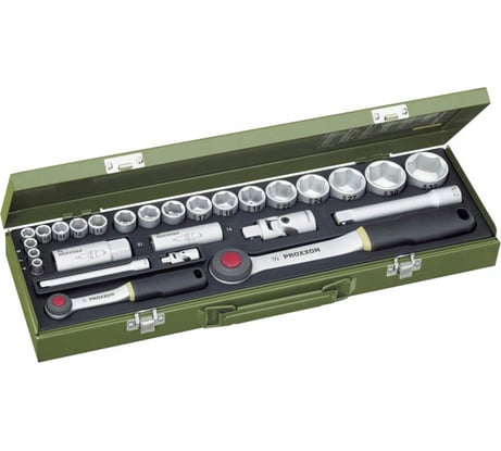 Автомобильный набор торцевых ключей Proxxon 1/2" + 1/4", 27 поз 23020