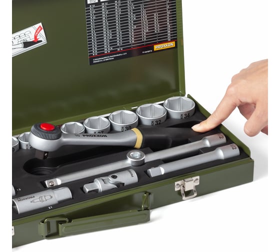 Набор торцевых ключей Proxxon 1/2", 29 поз. 23000