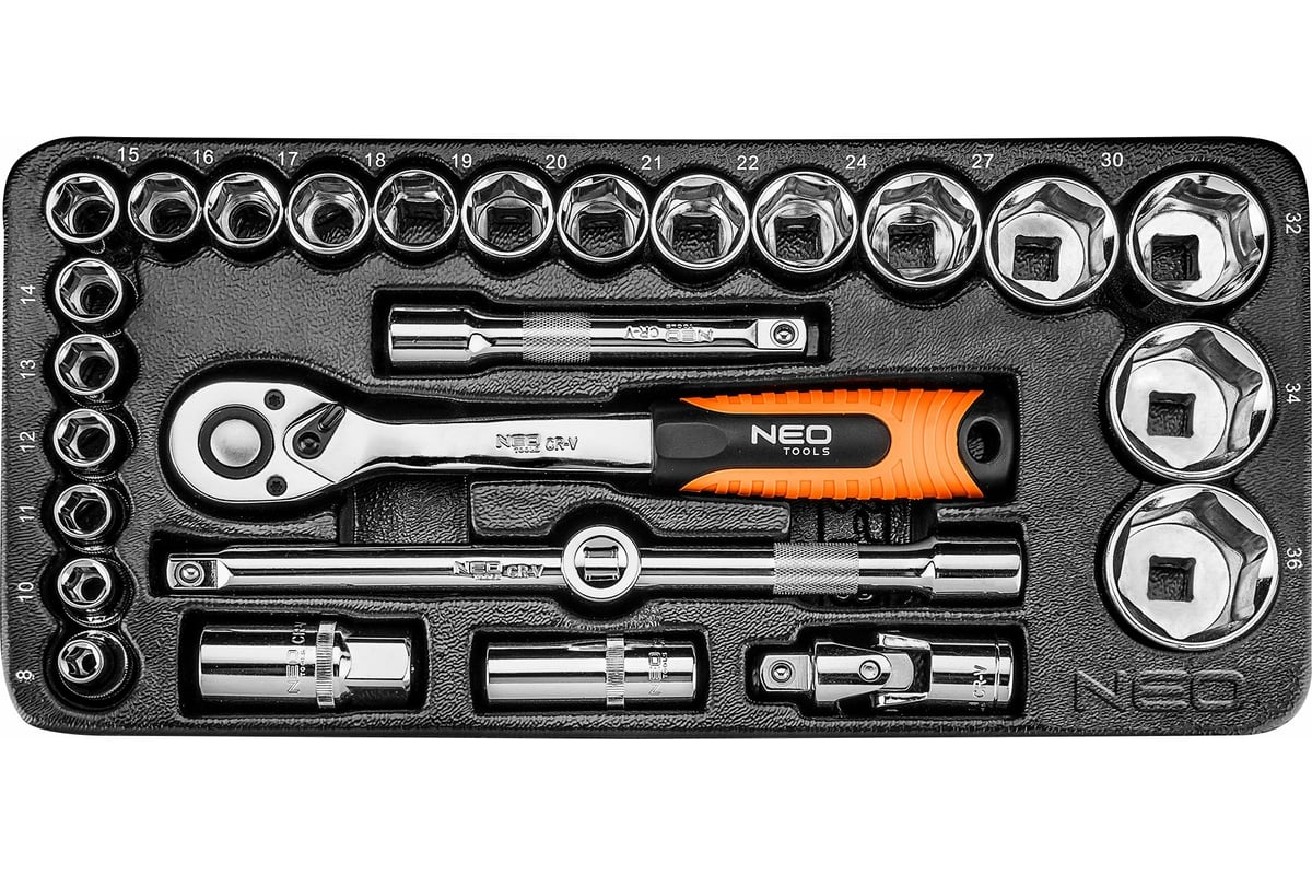  сменных головок 1/2, 27 шт. NEO Tools 84-238 - выгодная цена .