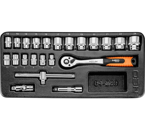 Набор сменных головок 3/8, 22 шт. NEO Tools 84-239