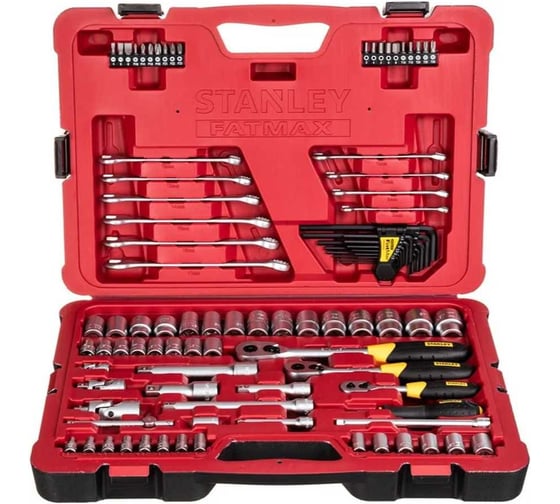 Набор торцевых головок Stanley Fatmax 1/4", 3/8", 1/2", 96 пр. FMHT0-73925 1