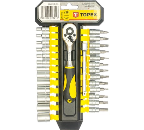 Сменные головки 28 штук 1/4 дюйма TOPEX 38D651