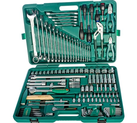 Набор инструмента, универсальный 1/2 и 1/4 дюйма DR, 128 предметов, юбилейная серия Jonnesway S04H524128S18 49985