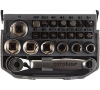Набор 1/4 дюйма с битами, Fix-Адаптер compact 23 шт Carolus 2978091