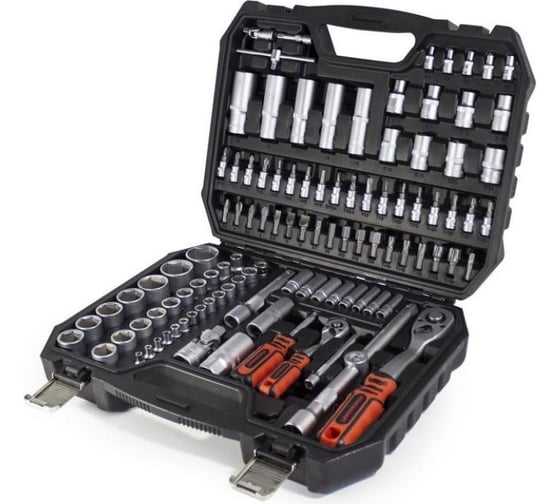 Набор инструментов Forcekraft 108 пр, Profi 1/2", 1/4" 6 гр, 4-32 мм FK-41082-5(16211) 1