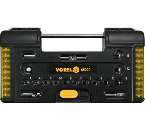 Набор торцевых головок и бит VOREL 57 предметов 65020