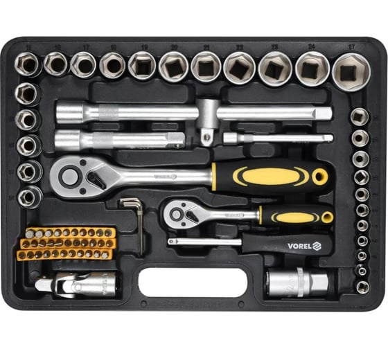 Набор инструмента VOREL 1/4'' и 1/2'' 72 предмета M 58704