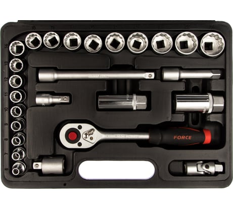 Набор 12-гранных головок и приспособлений FORCE 3261-9
