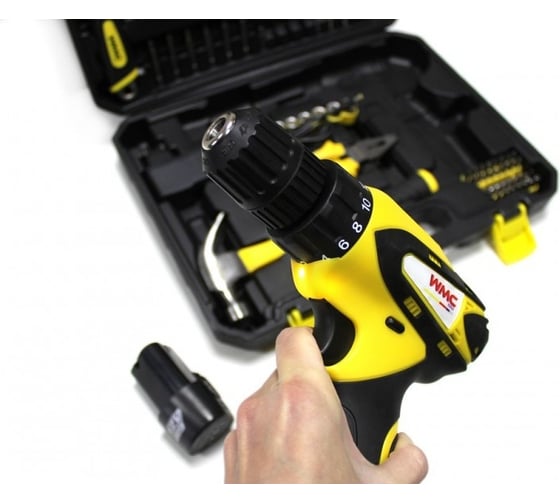 Набор инструментов с шуруповертом WMC Tools 68пр, 1/4'', 6гр, 5-13мм WMC-2068(48158)