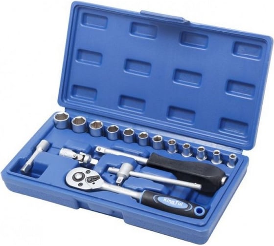 Набор инструментов KingTul 17пр., 1/4",6гр. 4-13мм KT-17(10036)