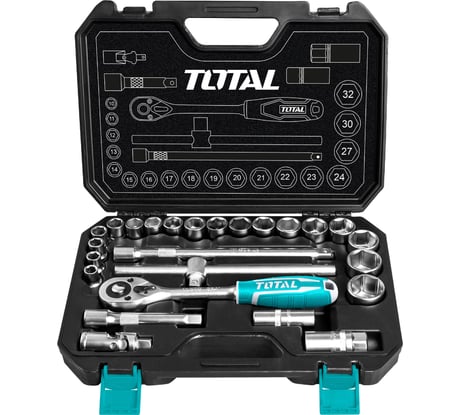 Набор инструмента, 1/2 25 предметов TOTAL THT121251