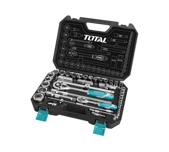 Набор инструмента TOTAL 1/2",1/4" 44 предмета THT421441 1