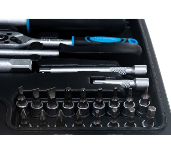 Набор инструмента 82 предмета 1/2" 1/4"DR, CrV AUTOVIRAZH AV-212082