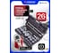 Набор инструментов Forsage f-68262-9 ударных 26пр, 3/4'' 1'' (12гр.), (17,19,21,22,24,27,30,32,33,34,35,36,36-6гр,38,41,46,50мм,1'':55,60,65мм),в кейсе f-68262-9 56224 F-68262-9(56224) 2