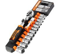 Трещотка в наборе с гаечными головками и удлинителем Wokin 60 мм, 72T, 1/4″, 4-14 мм, 50 мм, 14 предметов 1352662