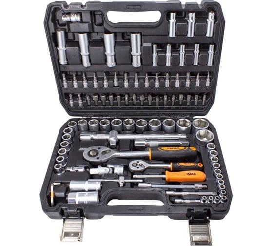 Набор инструментов ISMA 1/4", 1/2", 6 гр., 4-32 мм, 94 предмета 4941-5(50774) ISMA-4941-5(50774)