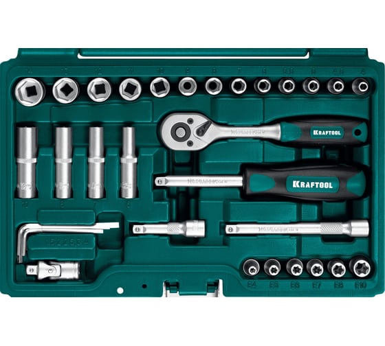 Универсальный набор инструмента KRAFTOOL X-drive 57 предметов, 1/4" 27885-H57